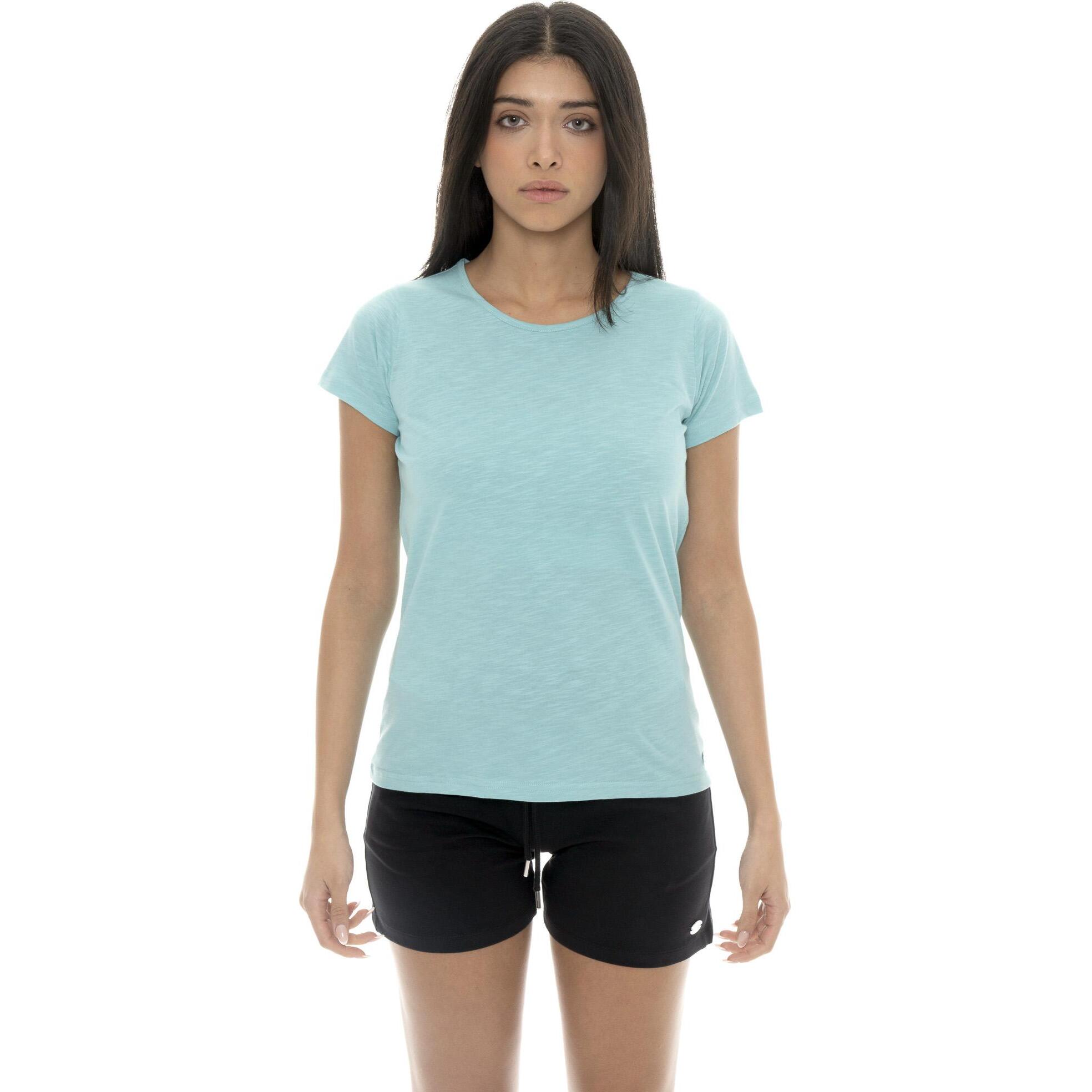 Leone Camiseta básica de mujer de manga corta