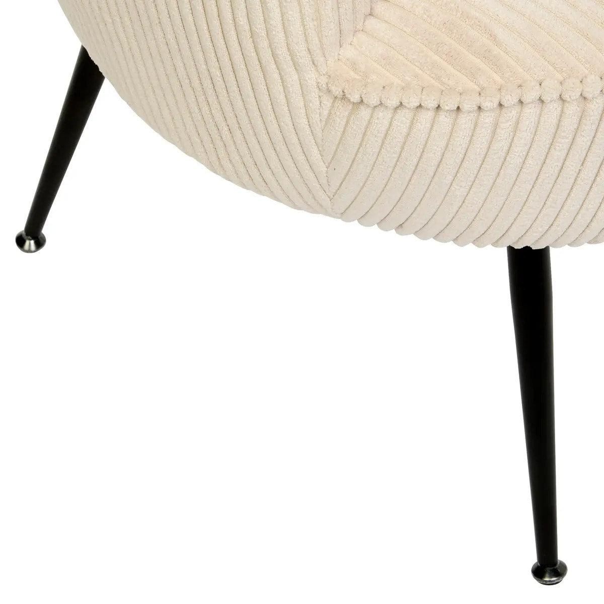 Fauteuil Tildae en Tissu Creme Côtelé L69xl63xH71 cm