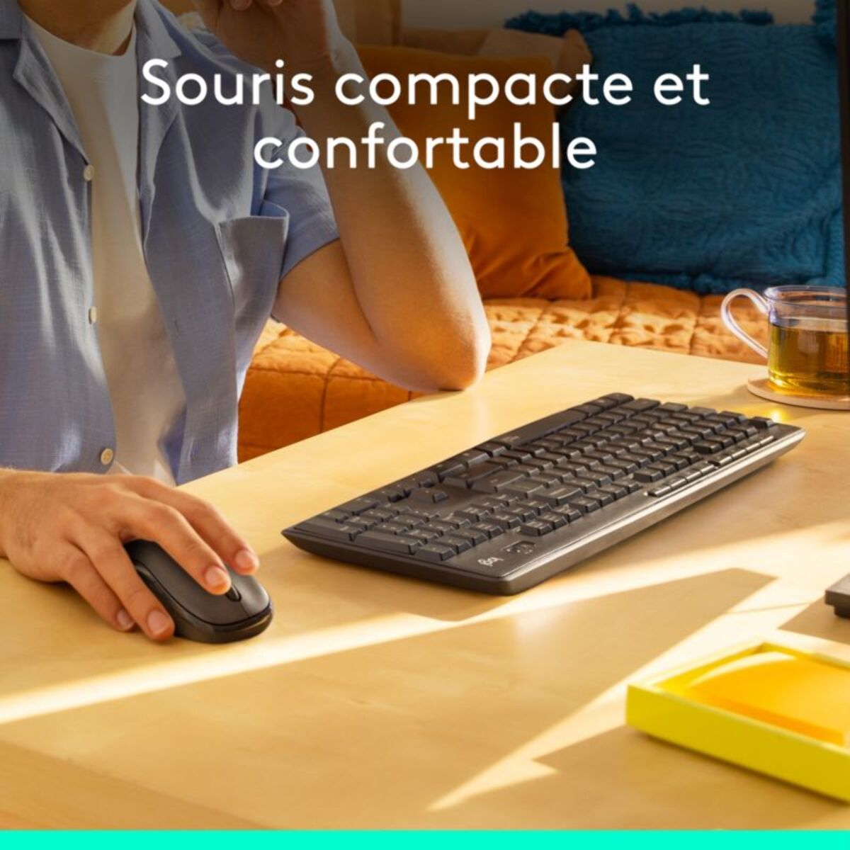 Clavier + Souris LOGITECH MK295 Silent Wireless Combo