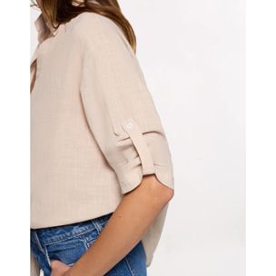 Camisa Manga Larga Beige - Astromi