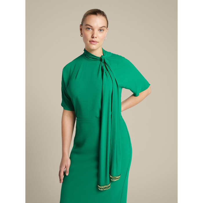 Elena Mirò - Blusa elegante con fajín - Verde