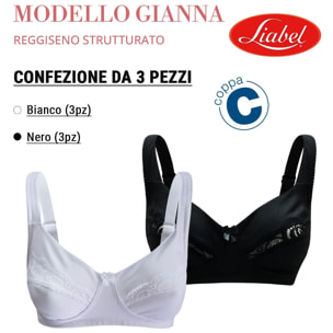 3 Reggiseni Donna LIABEL Art. Gianna Coppa C