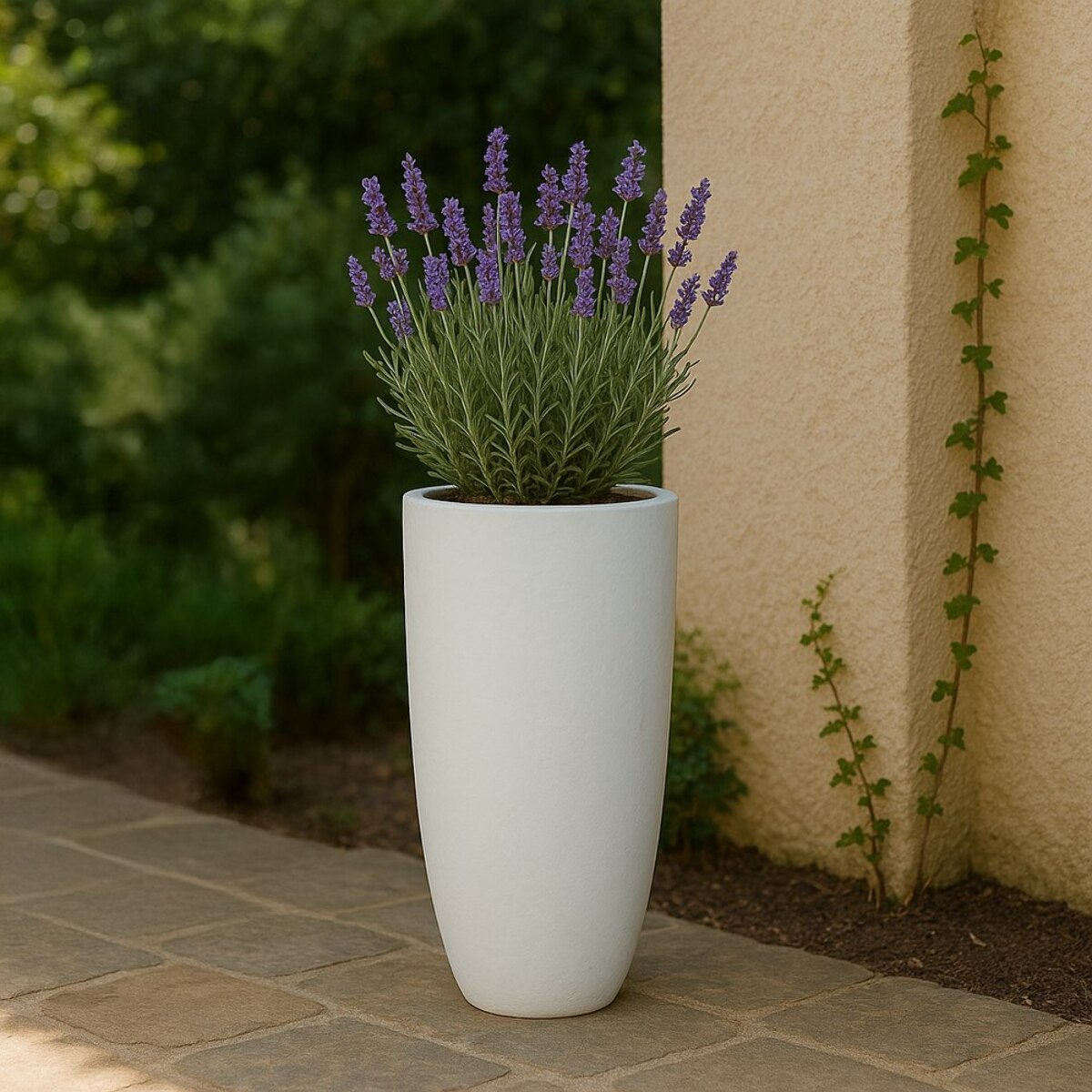 Vaso grande in ceramica bianca 36x63 cm - Real