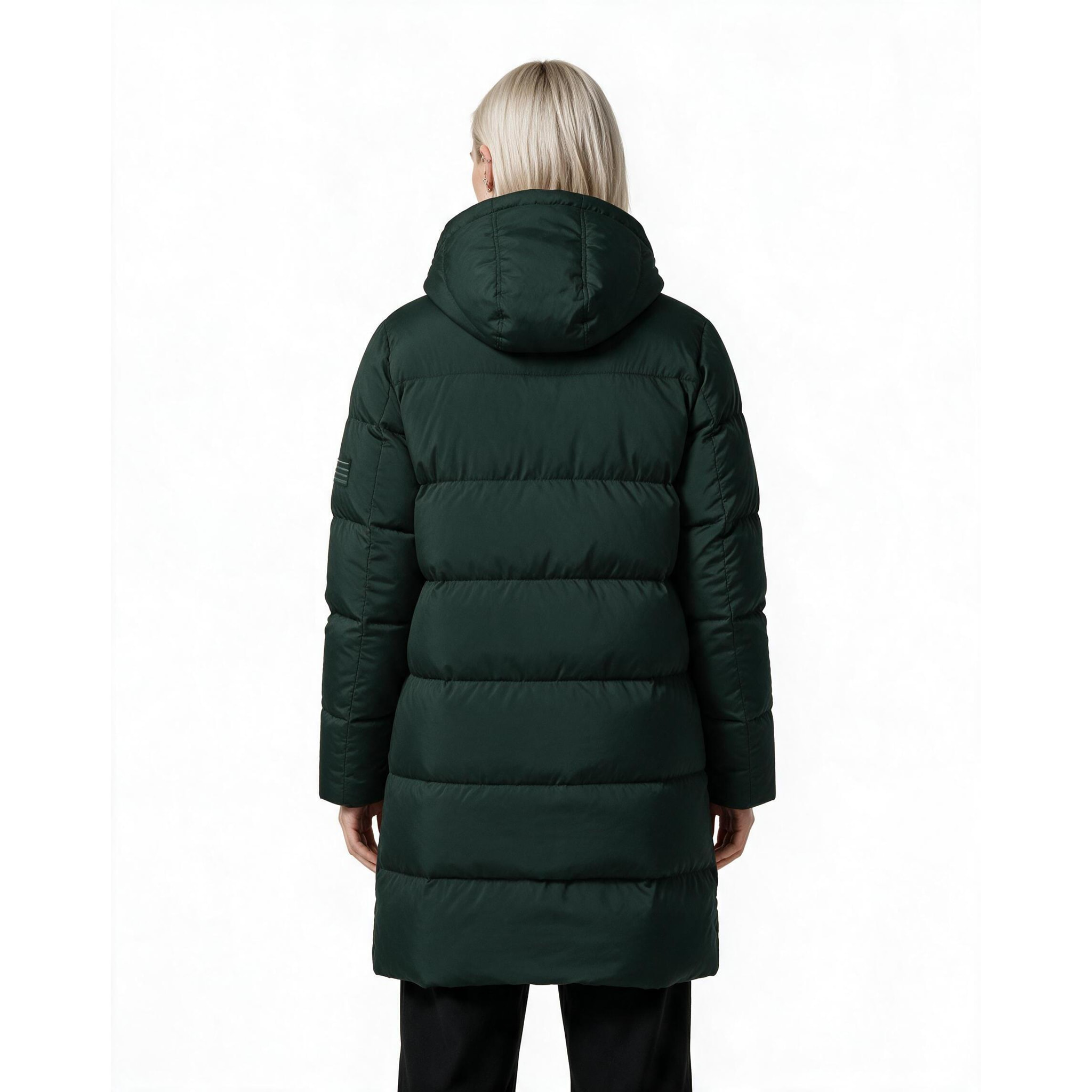 Abrigo para mujer ECOON Biarritz Long jacket - Verde Oscuro