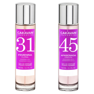 Set de 2 perfumes caravan para mujer nº45 y nº 31