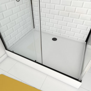 Cabine de douche rectangle 80x110x230cm à motif carreaux de métro - UNDERGROUND RECTANGLE 110