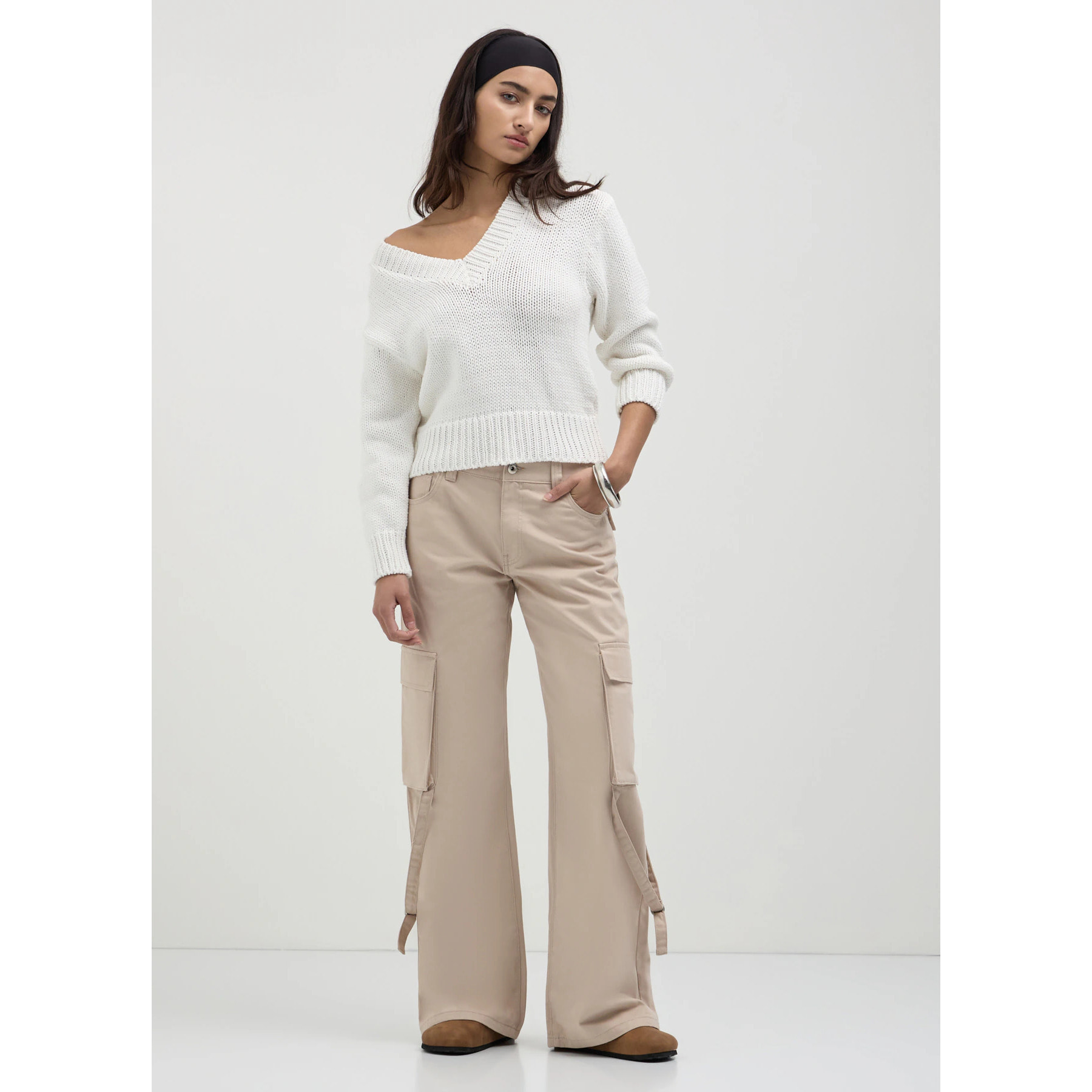 Pantalone cargo cotone