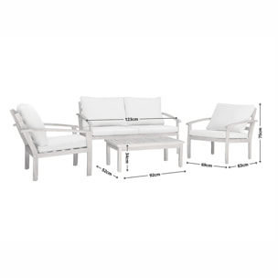 Salon de jardin 4 places en acacia PHAN