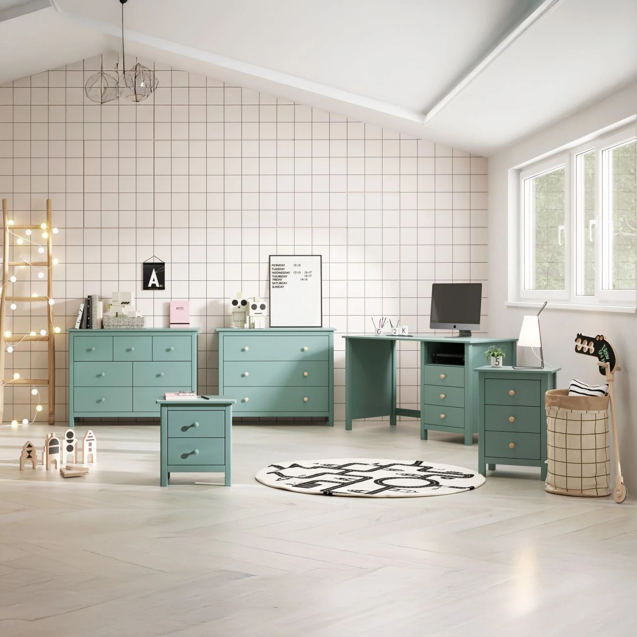 Mesa de escritorio Solna Verde Brent