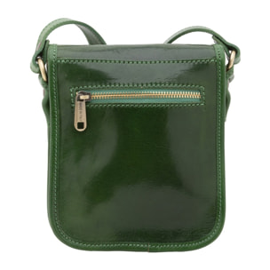 Borsa a tracolla da uomo in vera pelle - Modello False - Made in Italy - 20.0 x 16.5 x 10.0 cm