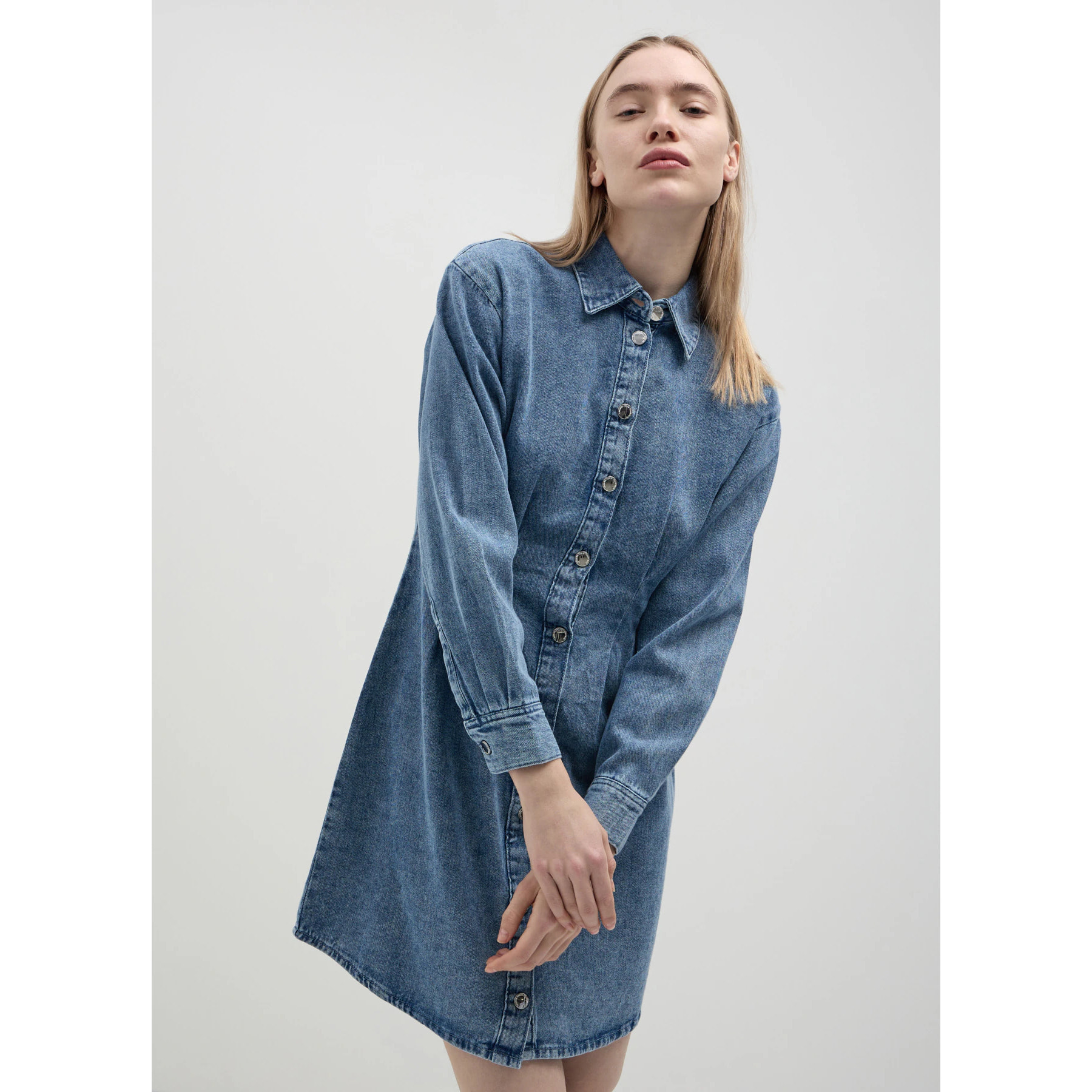 Abito camicia in denim