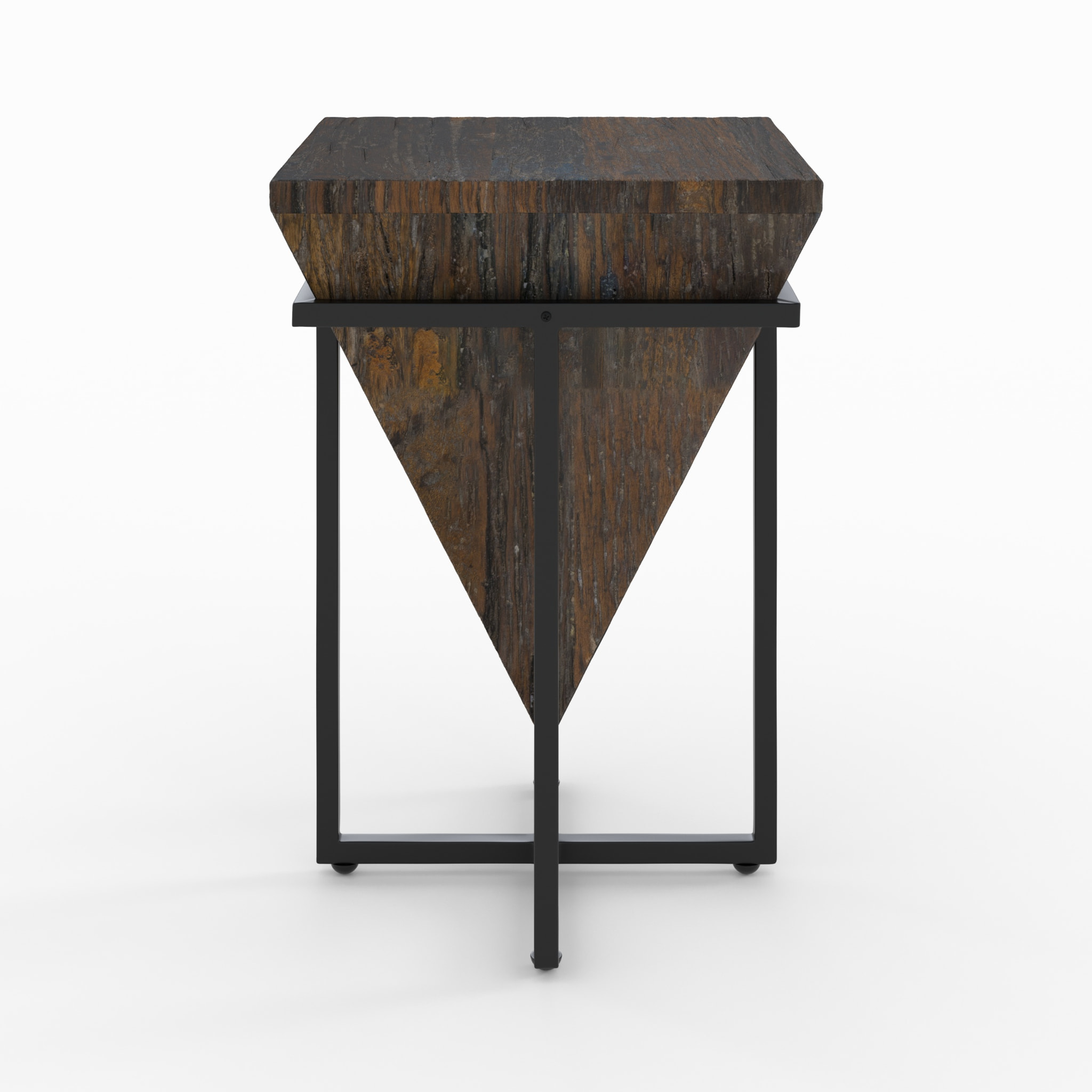 Petite table d'appoint en bois et métal - Shanghai