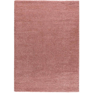 ATLAS Alfombra shaggy lisa en color rosa, varias medidas disponibles