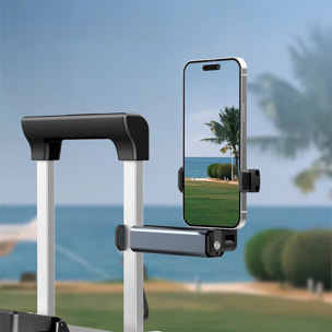 Stabilizzatore mobile pieghevole con palo selfie estensibile, rotazione a 360° e supporto regolabile. Compatto, portatile e compatibile con la maggior parte degli smartphone.