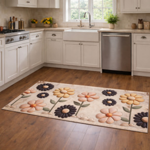 CASSESE HOME Passatoia/Tappeto Bordato in Poliestere con Retro Antiscivolo in PVC Made in Italy_Dec.1472