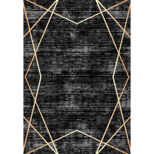 Stampa - tapis de salon lavable à motif, noir