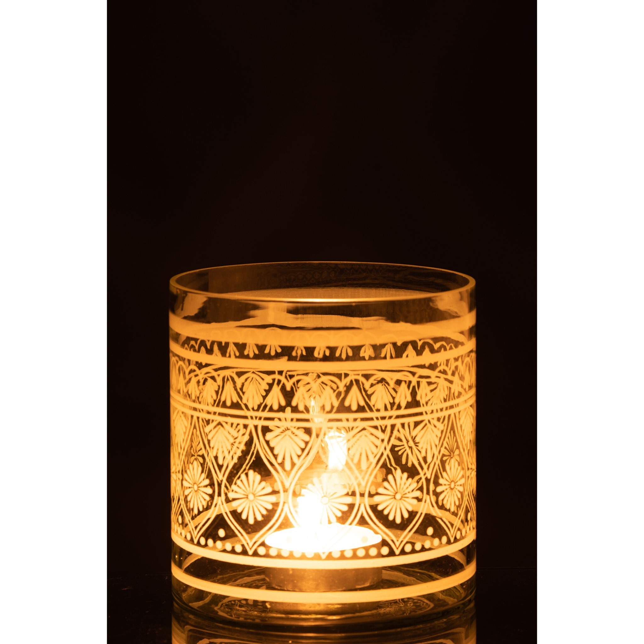 J-Line photophore Motifs - verre - blanc/transparent - large