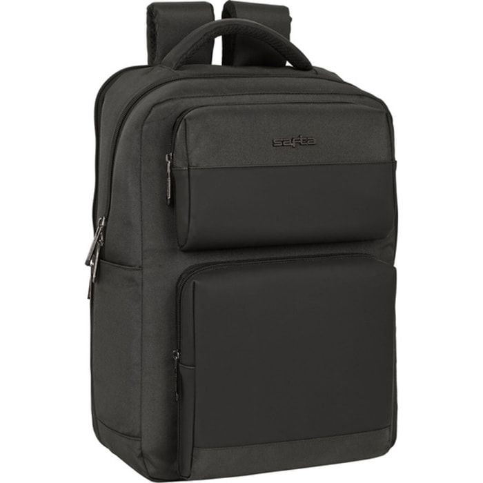 Mochila 2 bolsillos portatil 15,6+usb safta business "grey"