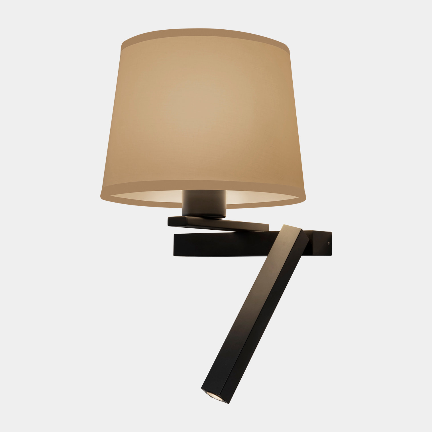 LEDS C4 Aplique Hall Slim Screen Left LED E27 17.4 Blanco cálido - 2700K ON-OFF Negro 150lm