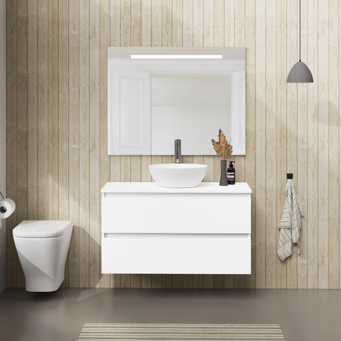 Conjunto de baño LILY SE, Alday, 100cm, Blanco Mate