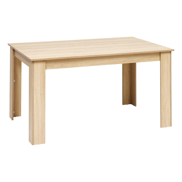 Table Abana 6 places bois clair