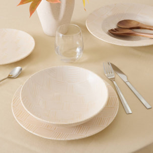 Assiette creuse Laetitia D21cm creme
