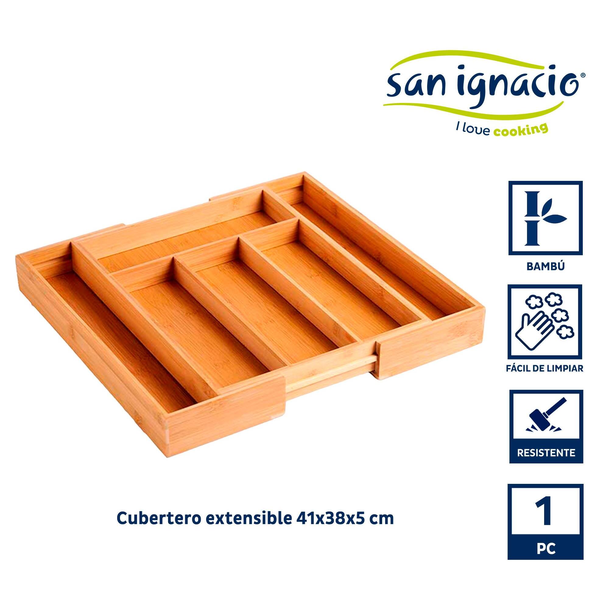 Cubertero bambu 6 huecos extensible colección kinvara
