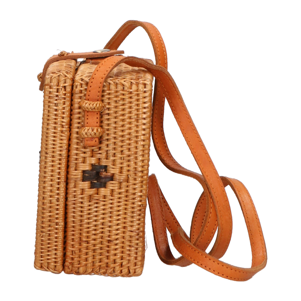 Borsa a spalla da Donna Larissa in Rattan Prodotto Vegano 18x20x4 cm