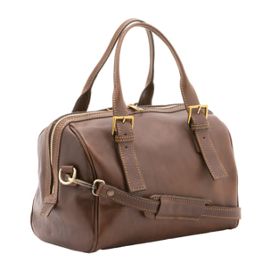 Borsa a bauletto  unisex In Vera pelle Made in Italy 29x27x13 cm