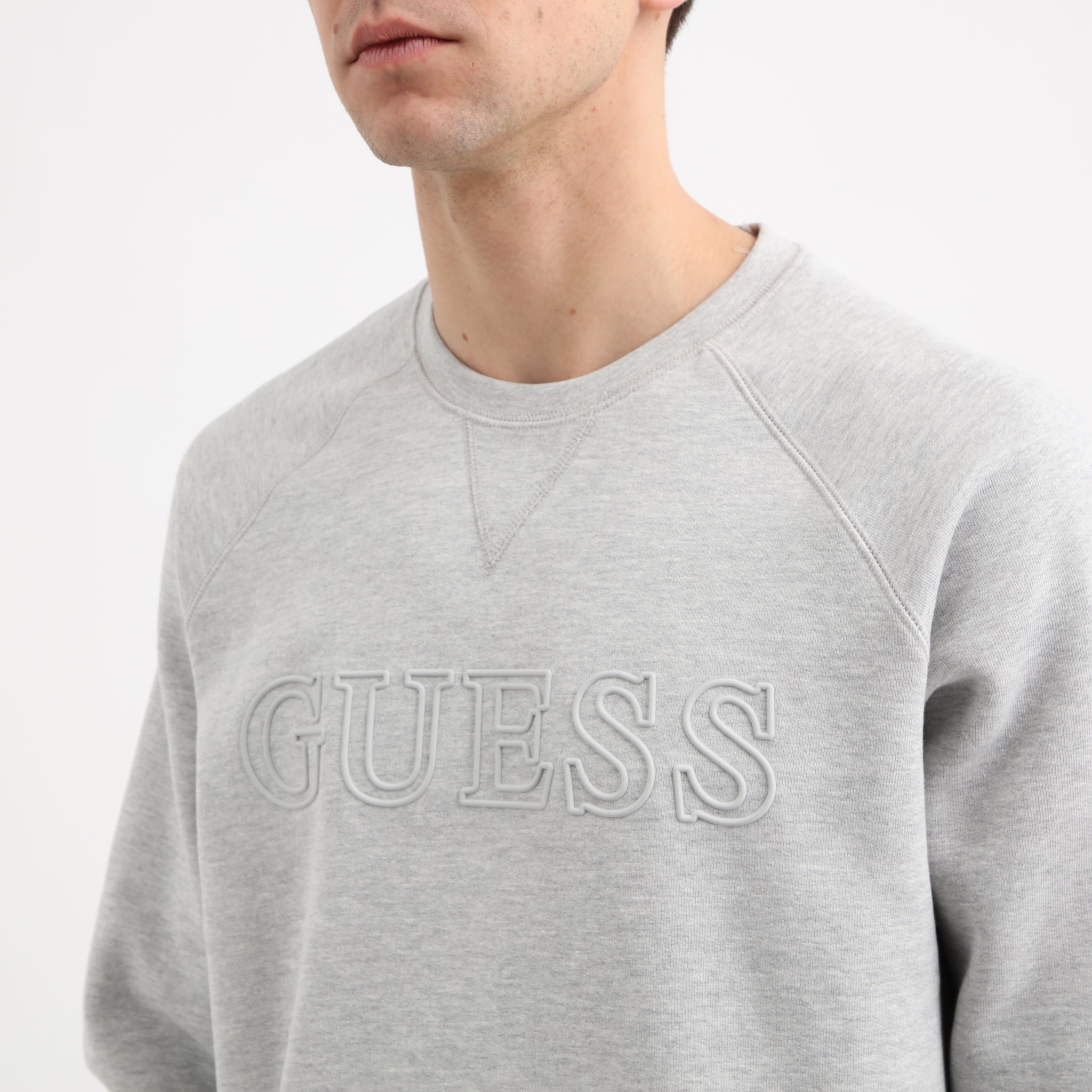 Sweat Aldwin - coton biologique - logo - gris