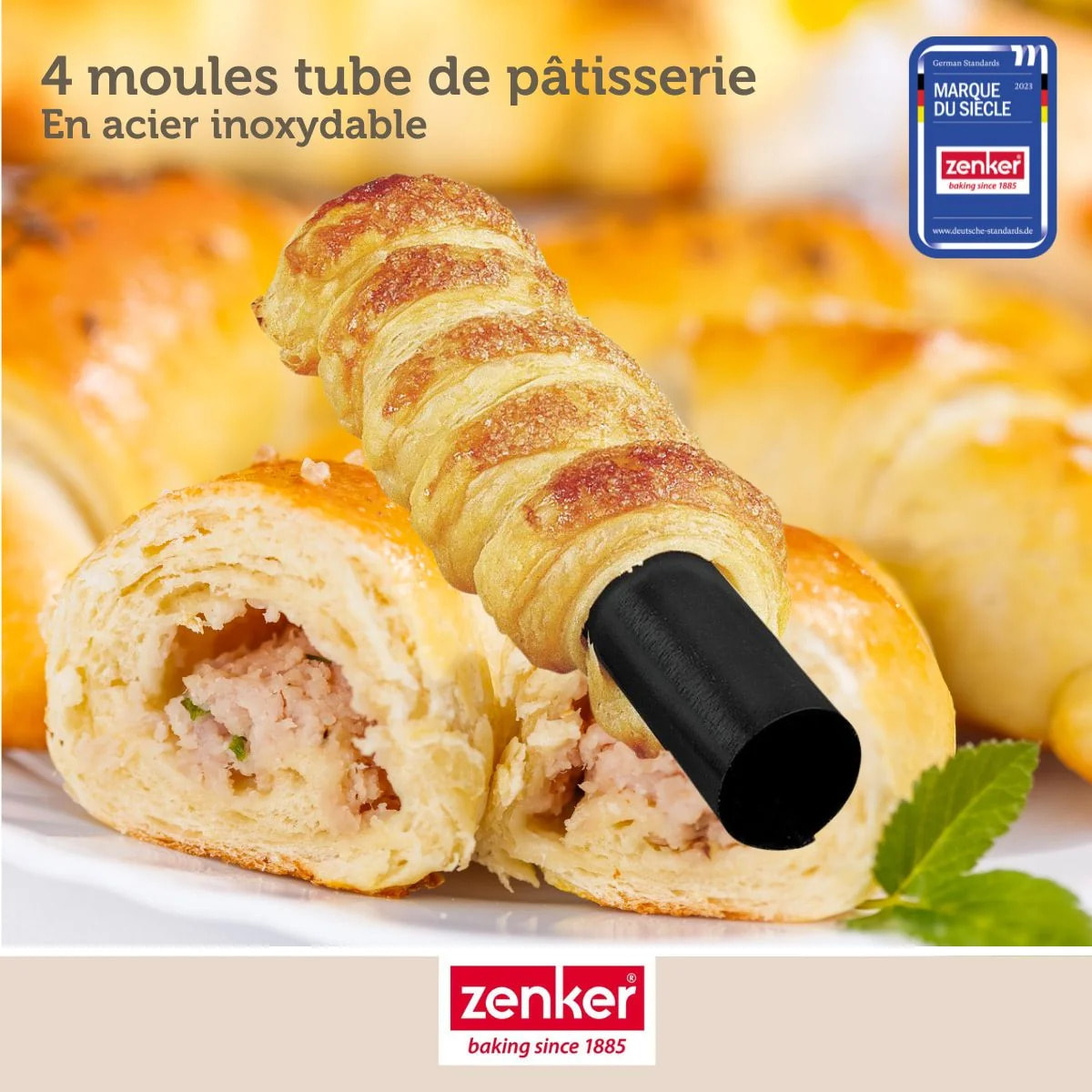 Set de 8 ustensiles de pâtisserie avec 4 moules à gâteaux 2 bols 1 spatule pâtisserie et 1 verre doseur Zenker Smart Pastry