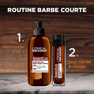 L'Oréal Paris Men Expert Barber Club Nettoyant 3 en 1 Barbe, Visage et Cheveux 200m+ Soin Barbe Courte et Visage 50ml