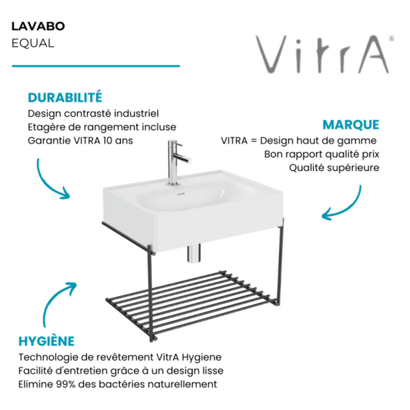 Lavabo Equal avec étagère