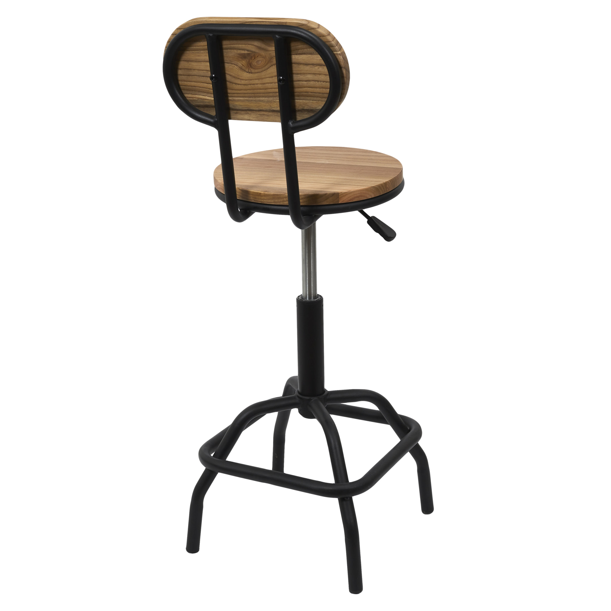 Chaise De Bar Reglable Bois Brut Ace
