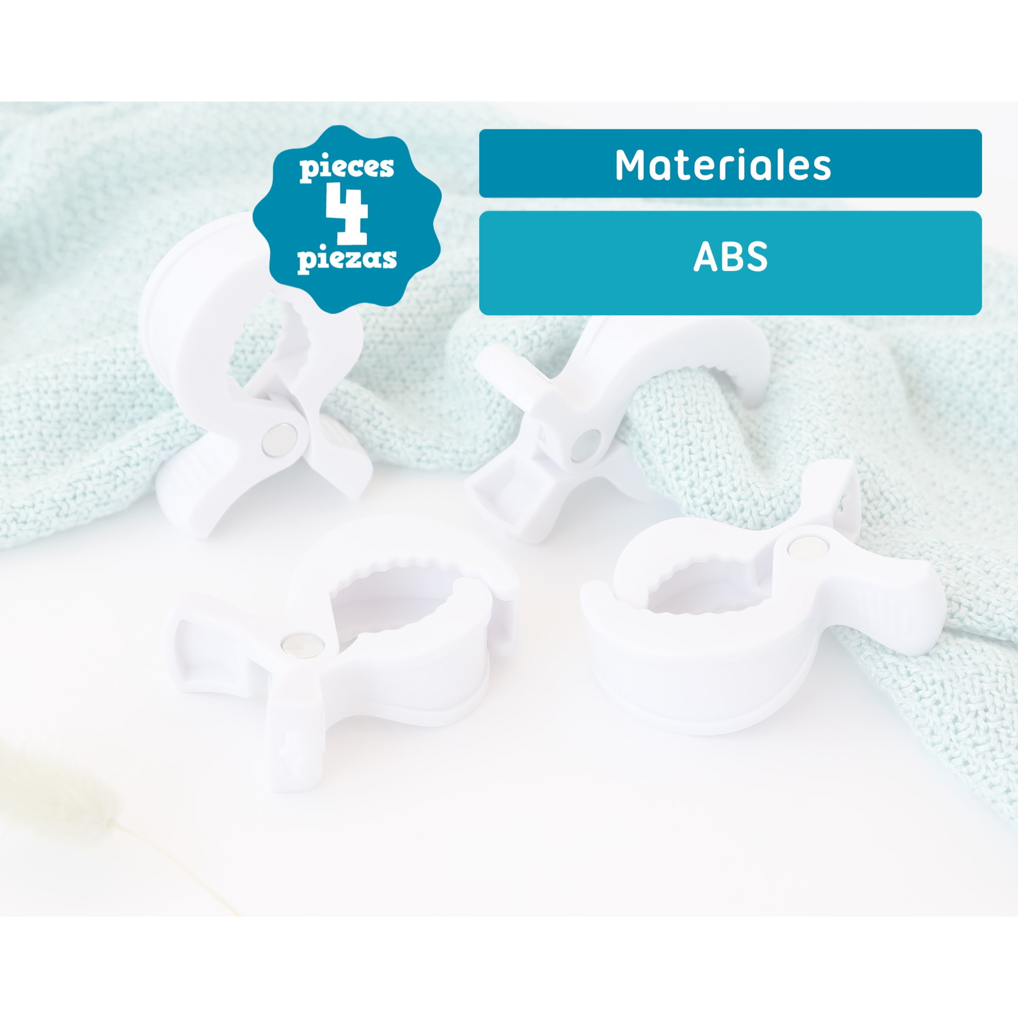 PINZAS PARA MUSELINAS BLANCO