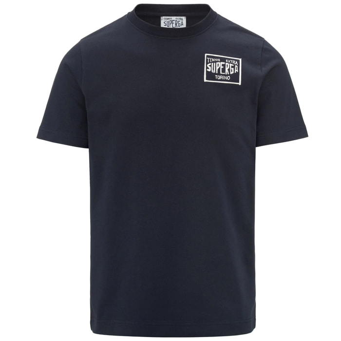 Superga - Camisetas y tops Unisex Azul - T-SHIRT SUPERGA ARCHIVIO TENNIS PLAYER