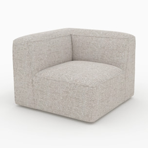 Angle interchangeable pour canapé modulable en tissu beige - Hestia