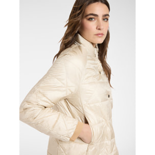 Elena Mirò - Plumífero ligero de nylon acolchado - Beige