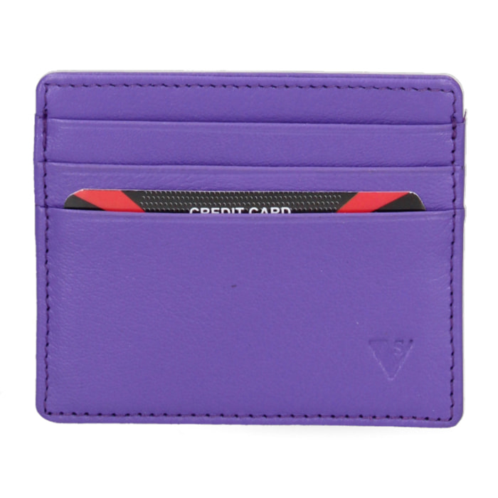 Porta carte da uomo In Vera pelle Made in Italy 10x8,5x0,5 cm