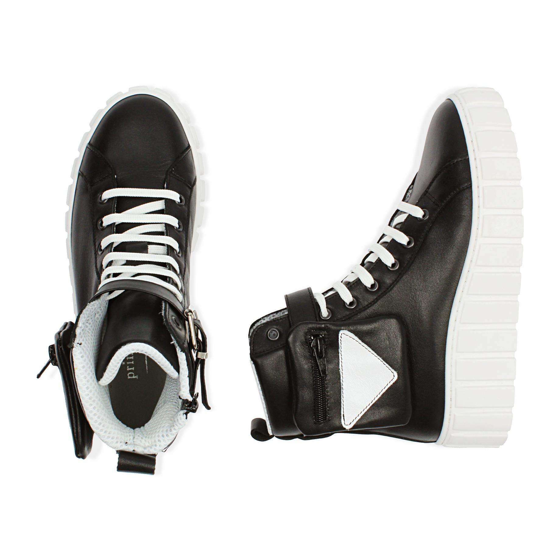 Sneakers nere in pelle