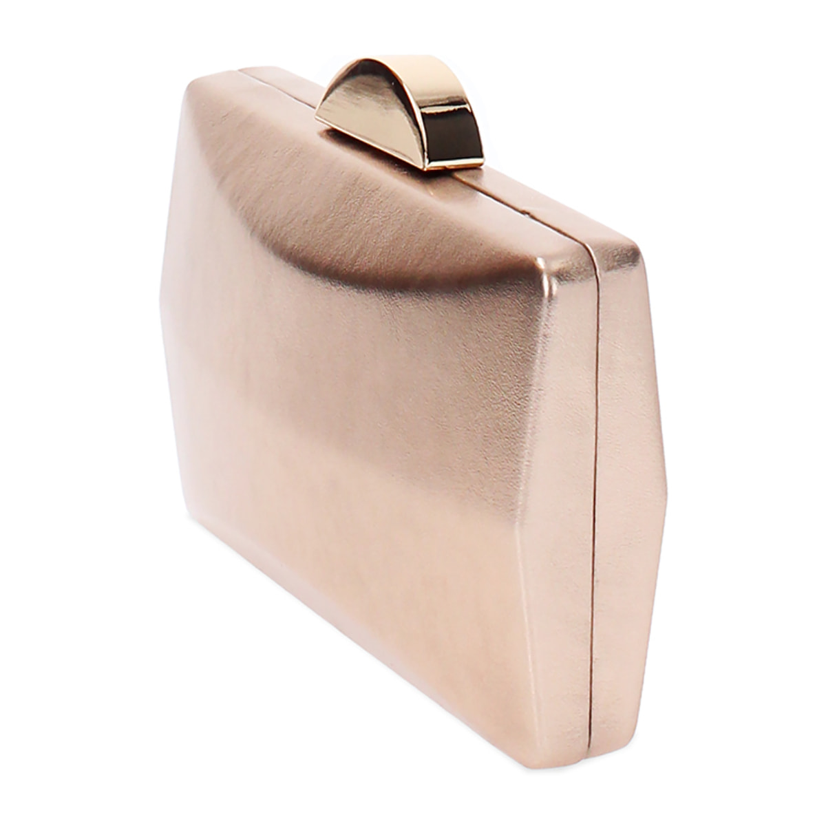 Clutch donna rosa oro in laminato
