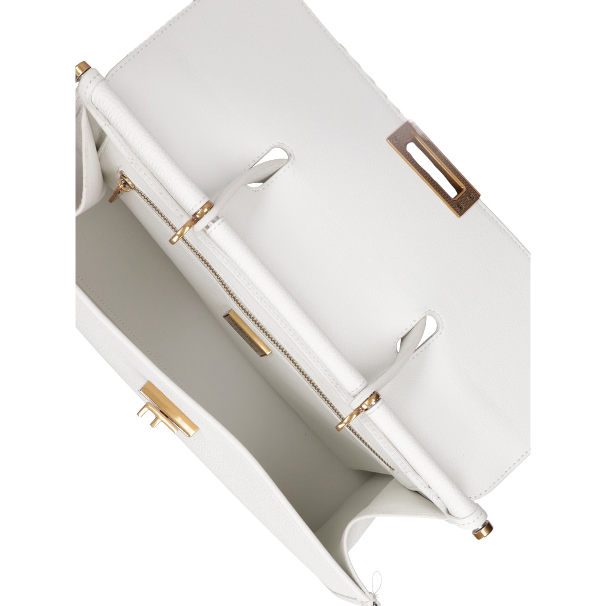 Borsa a mano da donna Made in Italy - Modello Zaffiro Lux - 100% pelle - 35.0 x 27.0 x 13.0 cm