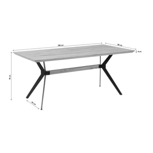 Table Downtown 180x90cm noyer Kare Design