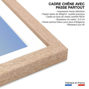 Affiche photo marée haute sur la villa belza Affiche sous cadre bois