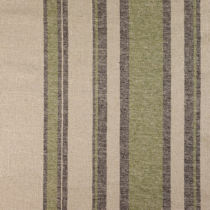 Rideau à Oeillets Lin Rayé Esprit Méditerranéen - Kaki