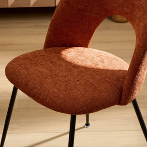 Chaise Raven H.81cm rouge