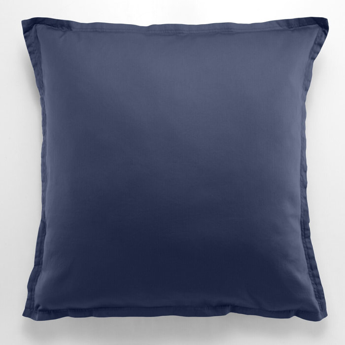 Paire de taies D'oreiller 1pcs 100% Satin De Coton 105 Fils Bleu Marine