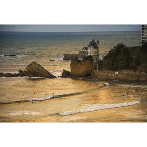 Tableau paysage ocean biarritz et la villa belza  Toile imprimée