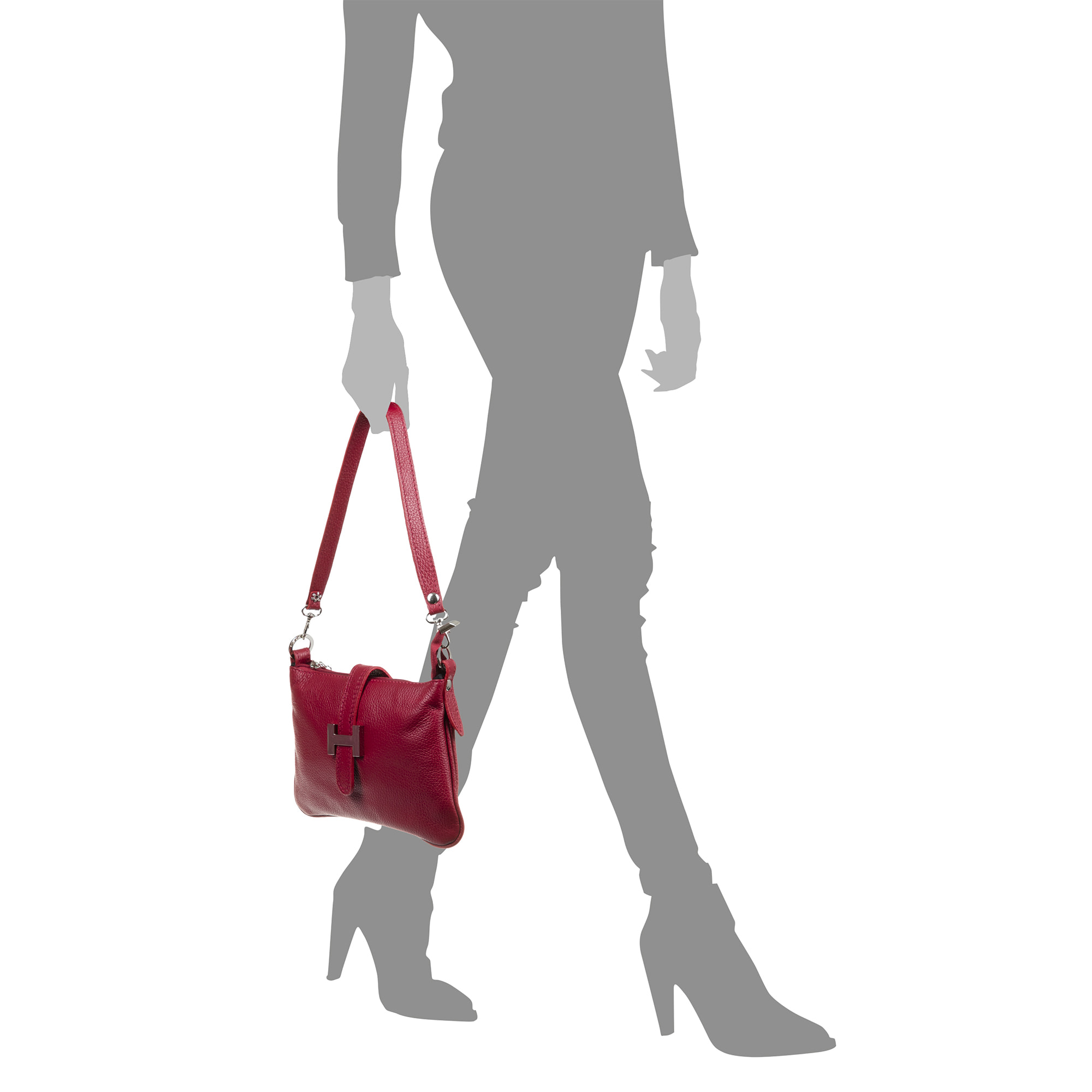 Allerona Bolso de mano Mujer.Piel auténtica Dollaro