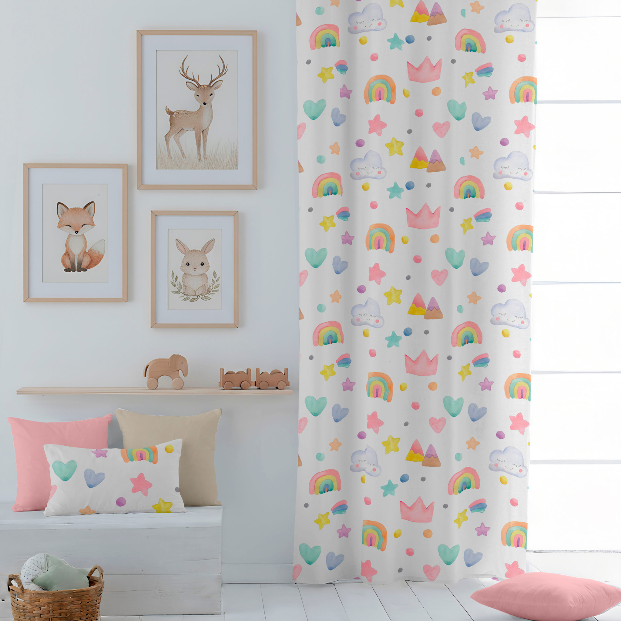 Cool Kids - Cortina Estampada - Con Ojales - 100% Algodón - Confetti